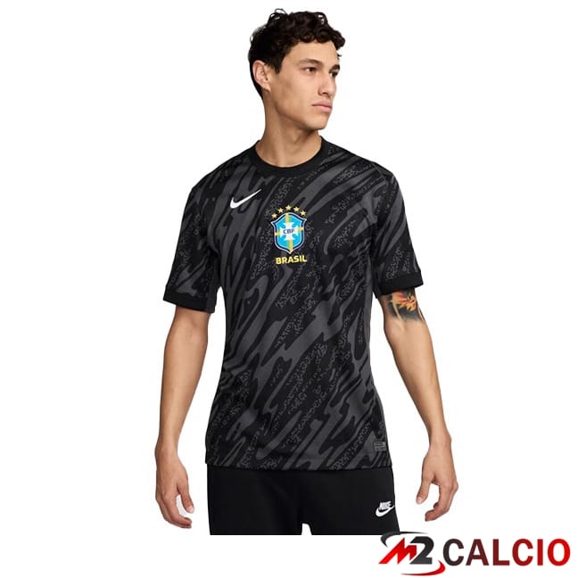 Maglie Calcio Brasile Portiere Nero 2024/2025