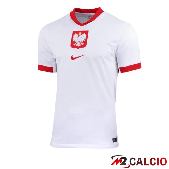 Maglie Calcio Polonia Prima Bianco 2024/2025