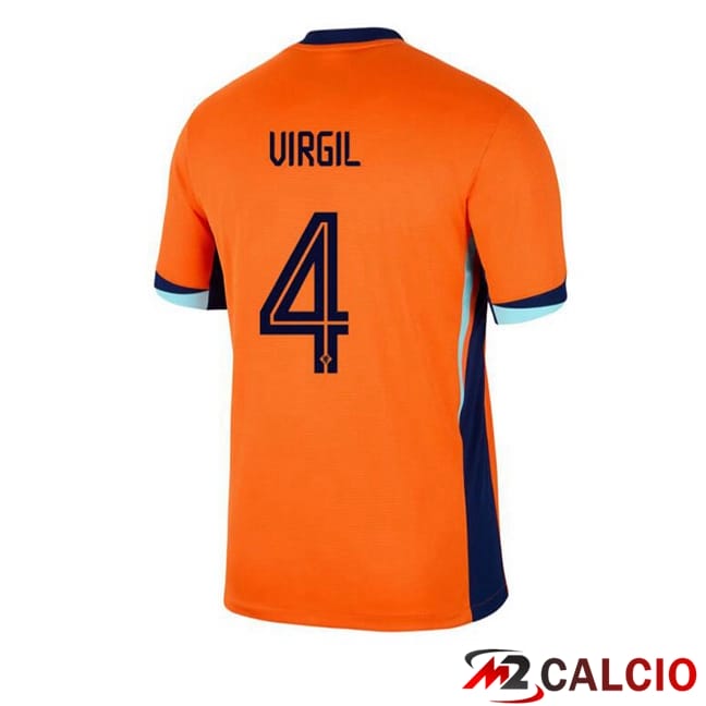 Maglie Calcio Paesi Bassi (VIRGIL 4) Prima Arancia 2024/2025