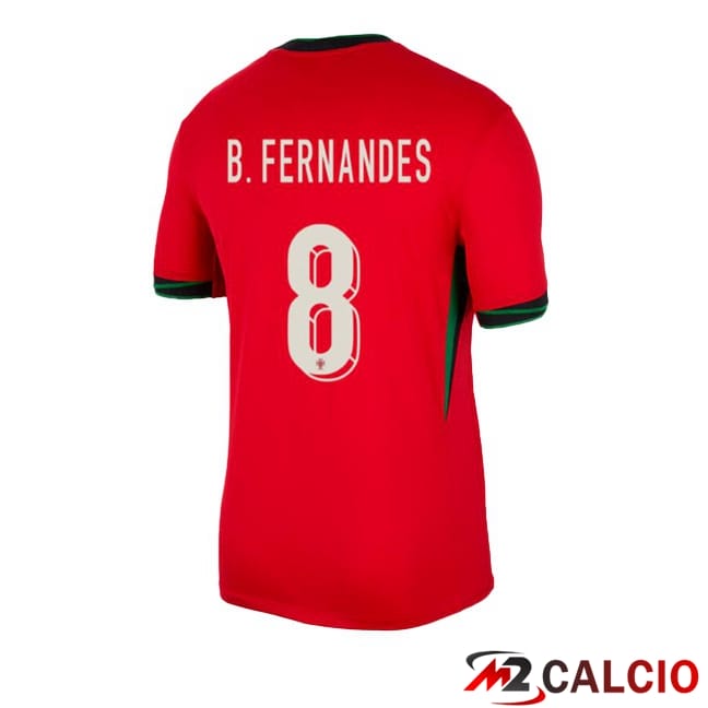 Maglie Calcio Portogallo (B. FERNANDES 8) Prima Rosso 2024/2025