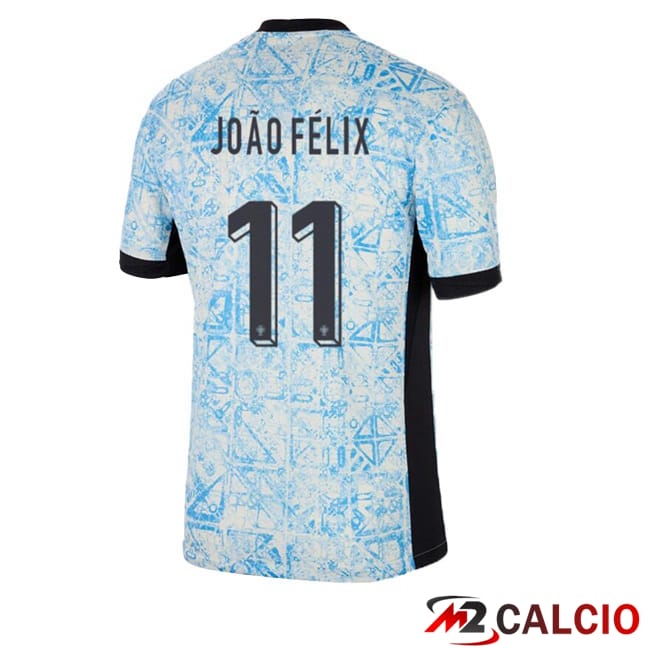 Maglie Calcio Portogallo (JOÃO FÉLIX 11) Seconda Blu Bianco 2024/2025