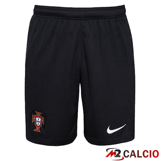 Pantaloncini Calcio Portogallo Seconda Nero 2024/2025