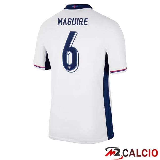 Maglie Calcio Inghilterra (Maguire 6) Prima Bianco UEFA Euro 2024