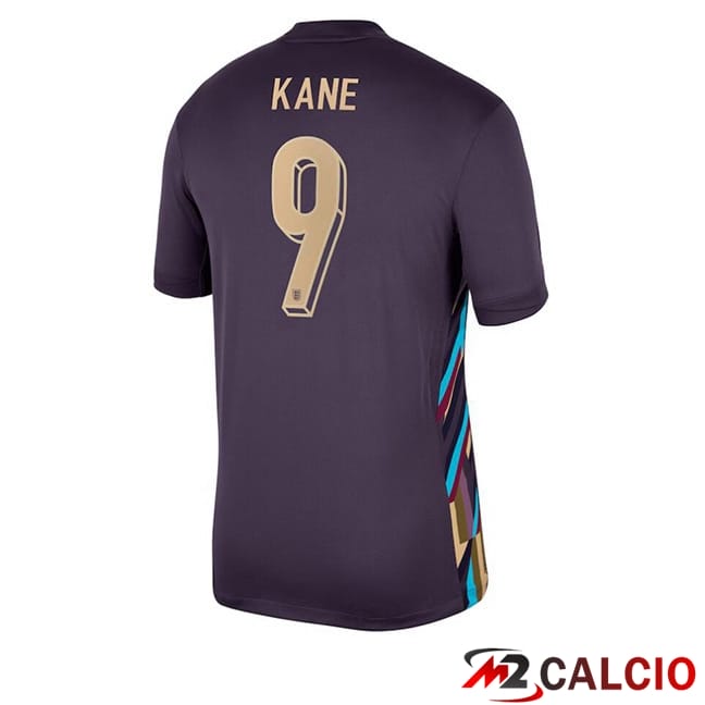 Maglie Calcio Inghilterra (Kane 9) Seconda Viola UEFA Euro 2024