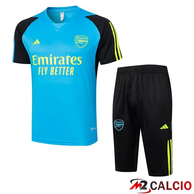 T Shirt Allenamento Arsenal + Pantaloncini Blu 2024/2025