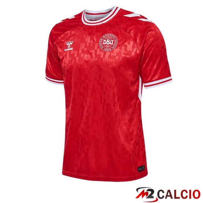 Maglie Calcio Danimarca Prima Rosso UEFA Euro 2024
