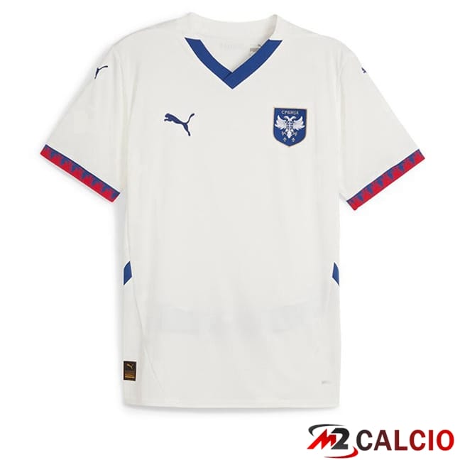 Maglie Calcio Serbia Seconda Bianco 2024/2025
