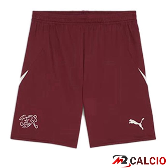 Pantaloncini Calcio Svizzero Prima Rosso 2024/2025