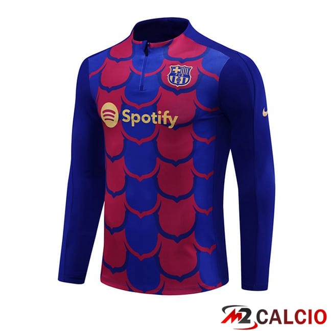 Felpa Allenamento FC Barcellona Blu Rosso 2024/2025