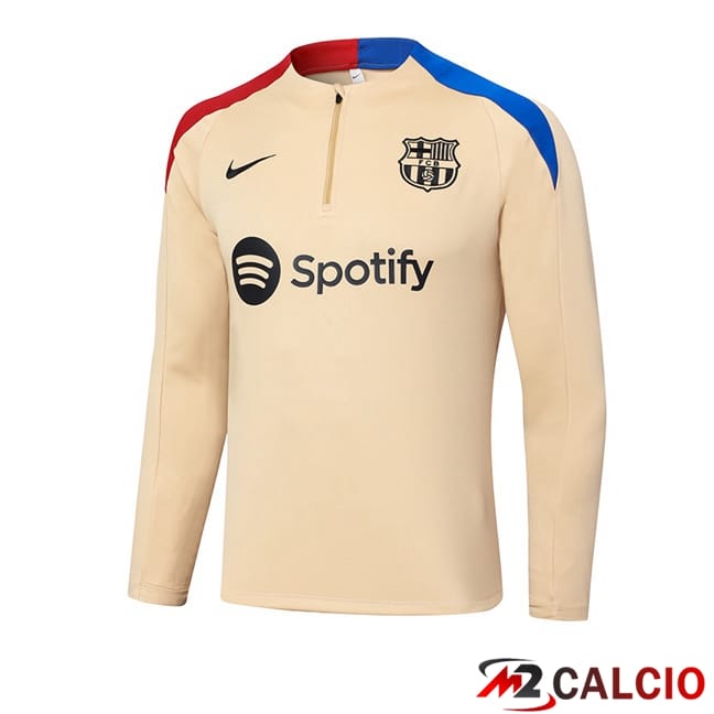 Felpa Allenamento FC Barcellona Giallo 2024/2025