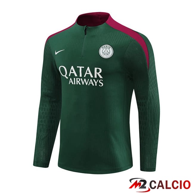 Felpa Allenamento Paris PSG Verde 2024/2025