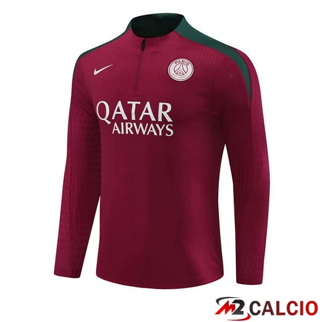 Felpa Allenamento Paris PSG Rosso 2024/2025