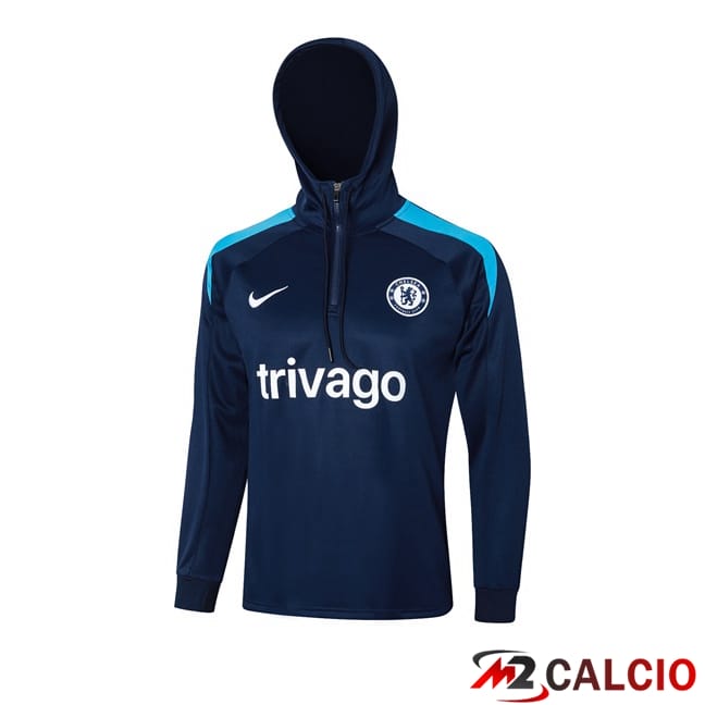 Felpa Con Cappuccio FC Chelsea Blu Reale 2024/2025