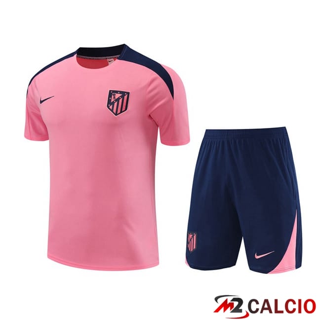 T Shirt Allenamento Atletico Madrid + Pantaloncini Rosa 2024/2025