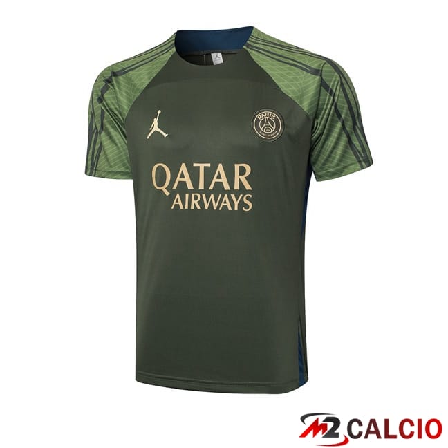 T Shirt Allenamento Paris PSG Verde 2024/2025