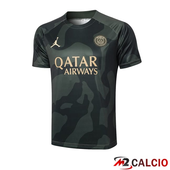 T Shirt Allenamento Paris PSG Verde 2024/2025