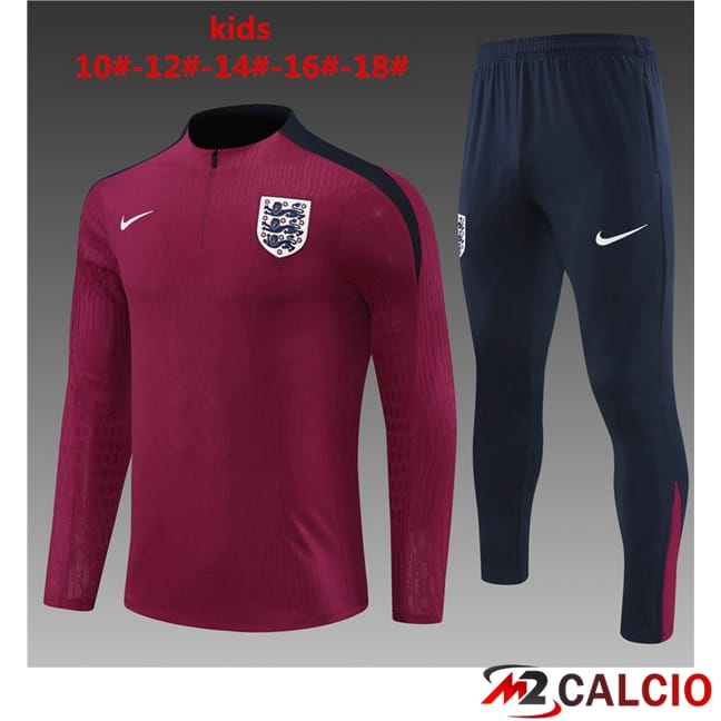 Tuta Calcio Inghilterra Bambino Rosso 2024/2025