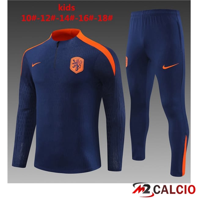 Tuta Calcio Paesi Bassi Bambino Blu Reale 2024/2025