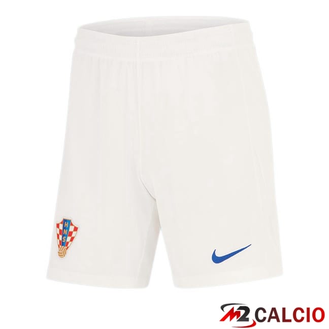 Pantaloncini Calcio Croazia Prima Bianco 2024/2025