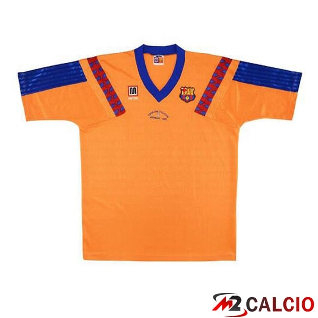 Maglie Calcio FC Barcellona Retro Seconda Arancia 1991-1992