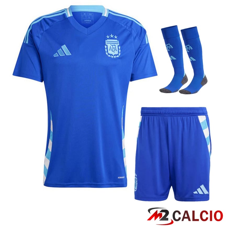 Maglia Nazionale Argentina Seconda (Pantaloncini + Calzini) 2024/2025