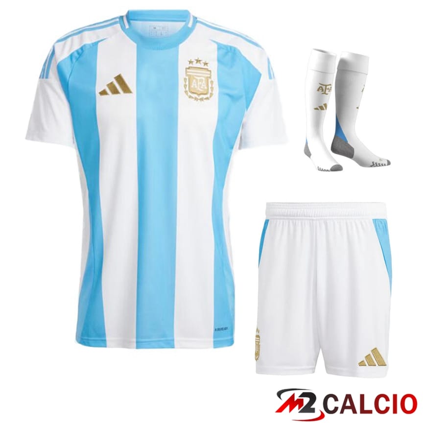 Maglia Nazionale Argentina Prima (Pantaloncini + Calzini) 2024/2025