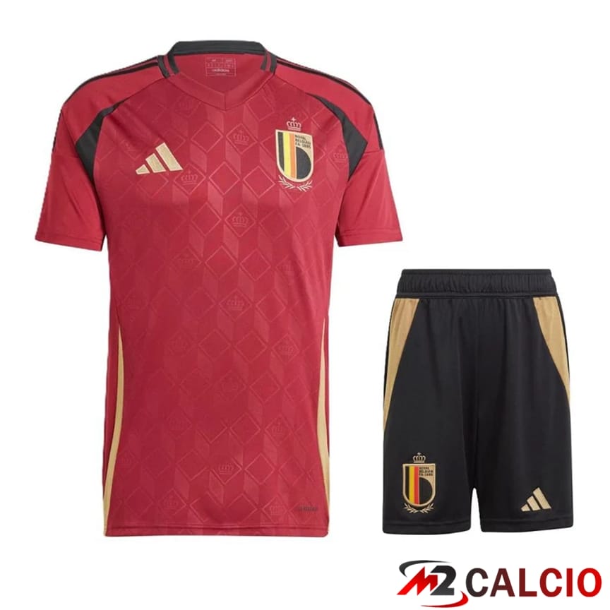 Maglia Nazionale Belgio Prima + Pantaloncini UEFA Euro 2024