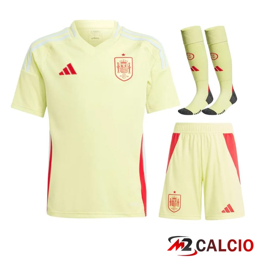 Maglia Nazionale Spagna Seconda (Pantaloncini + Calzini) 2024/2025