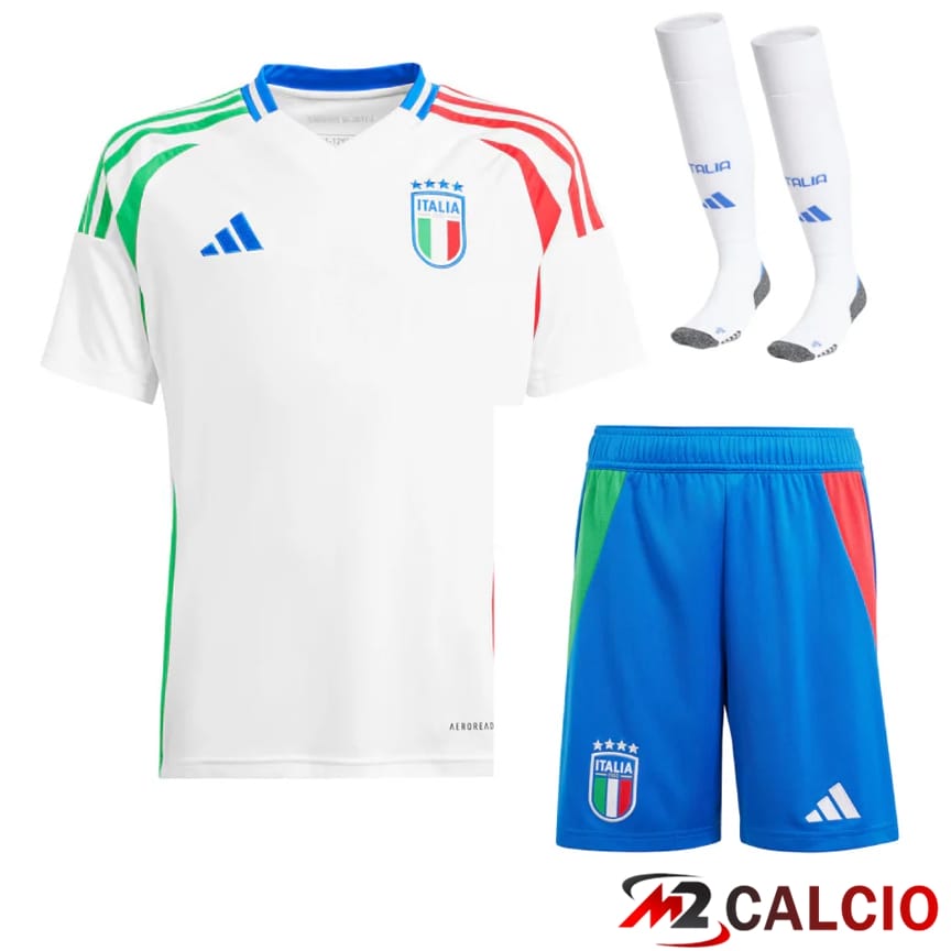 Maglia Nazionale Italia Seconda (Pantaloncini + Calzini) UEFA Euro 2024