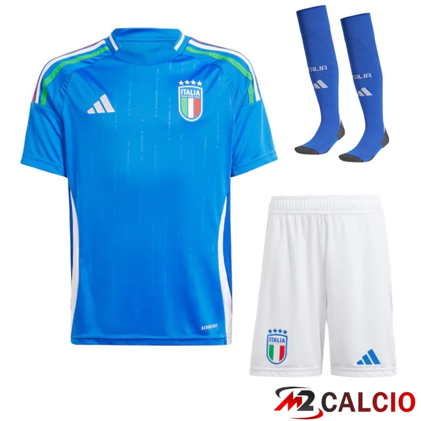 Maglia Nazionale Italia Prima (Pantaloncini + Calzini) UEFA Euro 2024