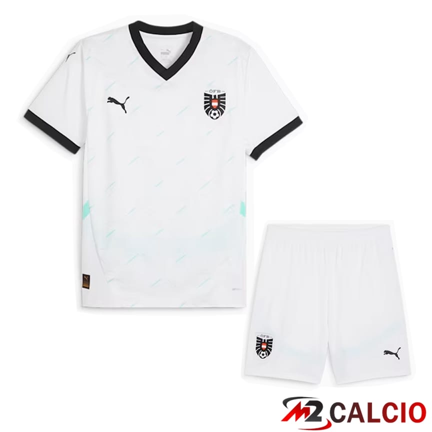 Maglia Nazionale Austria Seconda + Pantaloncini UEFA Euro 2024
