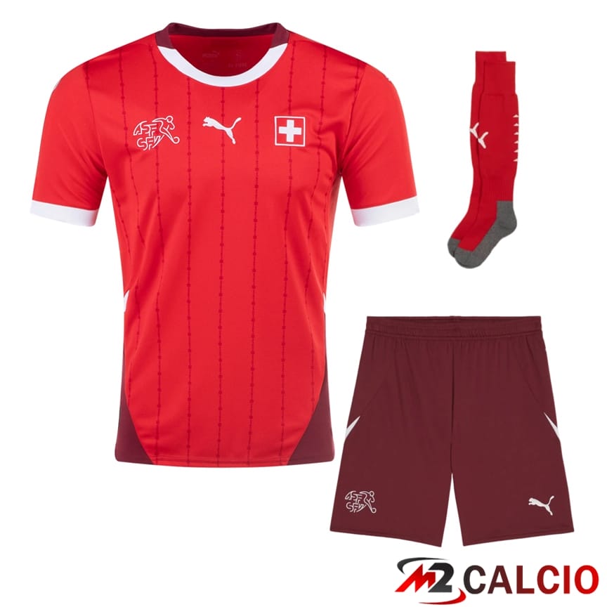 Maglia Nazionale Svizzero Prima (Pantaloncini + Calzini) 2024/2025