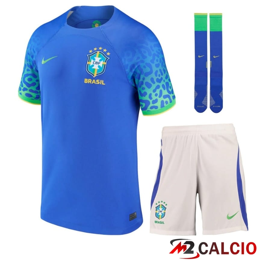 Maglia Nazionale Brasile Seconda (Pantaloncini + Calzini) 2024/2025