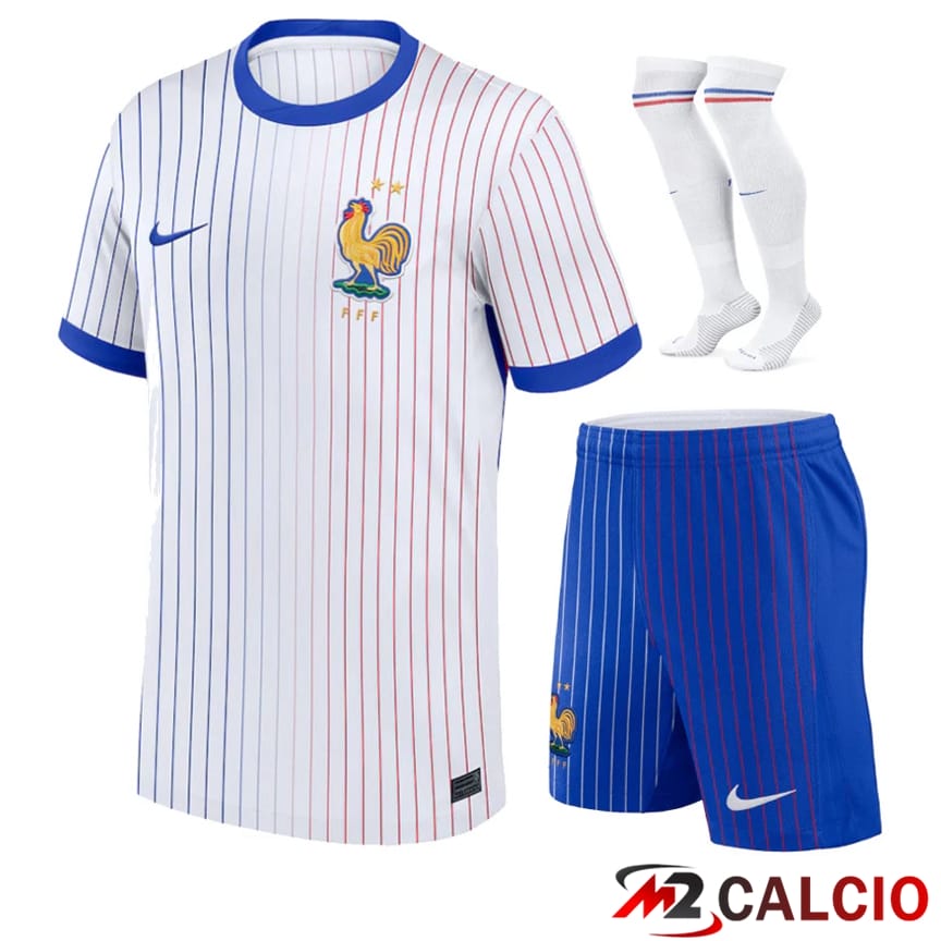 Maglia Nazionale Francia Seconda (Pantaloncini + Calzini) 2024/2025