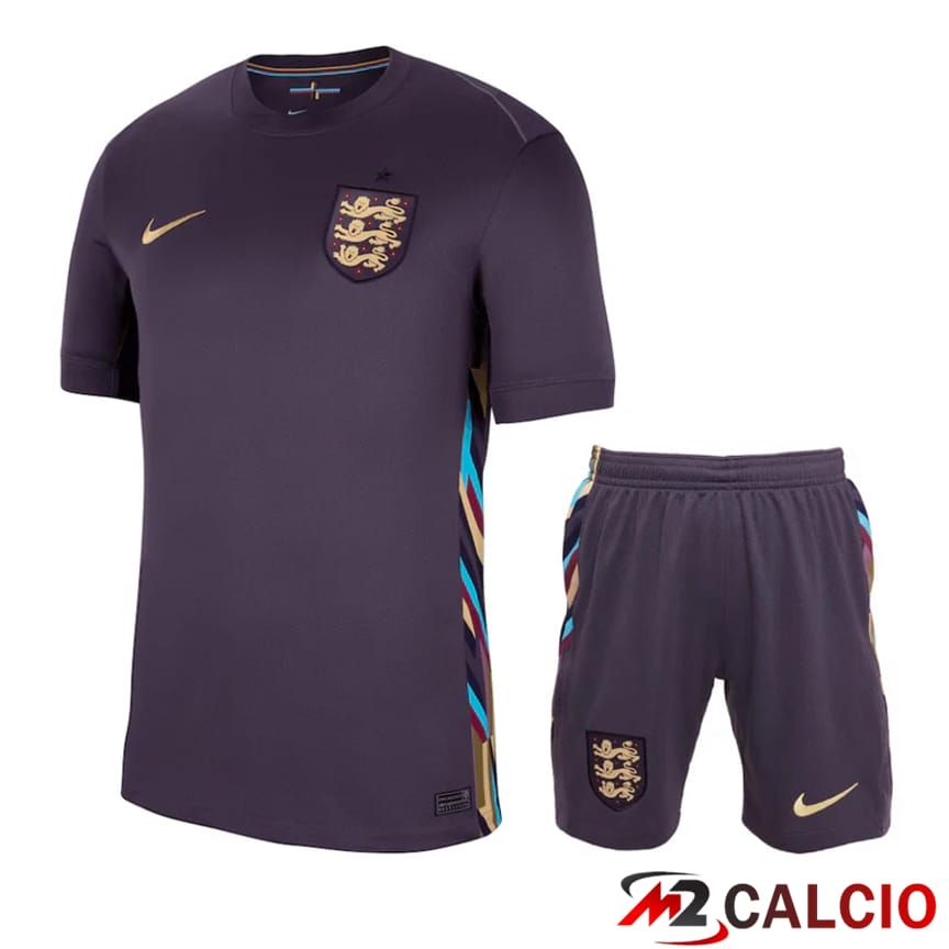 Maglia Nazionale Inghilterra Seconda + Pantaloncini UEFA Euro 2024