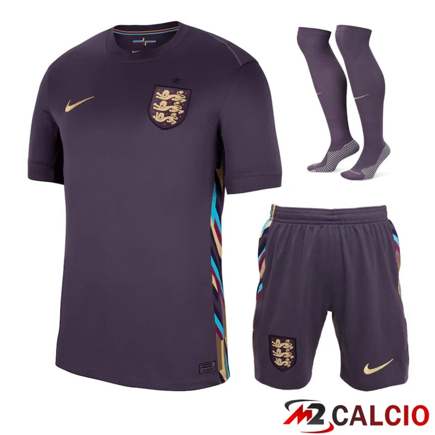 Maglia Nazionale Inghilterra Seconda (Pantaloncini + Calzini) 2024/2025