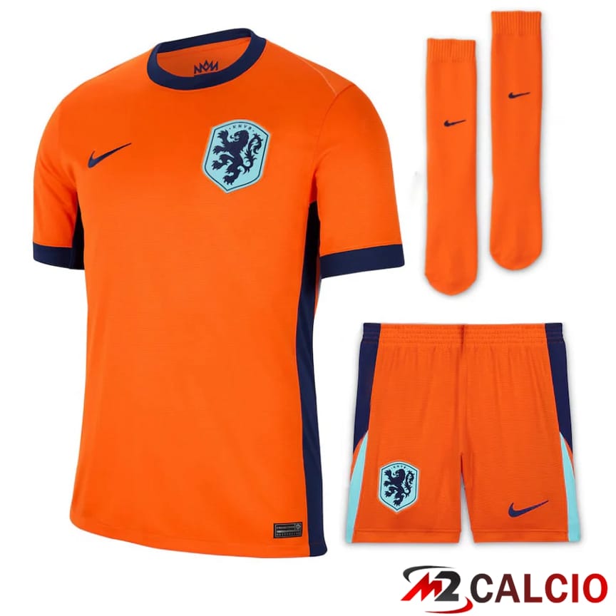Maglia Nazionale Paesi Bassi Seconda (Pantaloncini + Calzini) 2024/2025