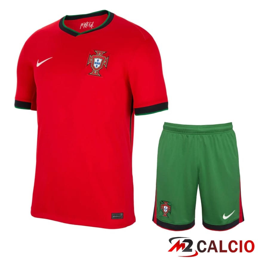 Maglia Nazionale Portogallo Prima + Pantaloncini 2024/2025