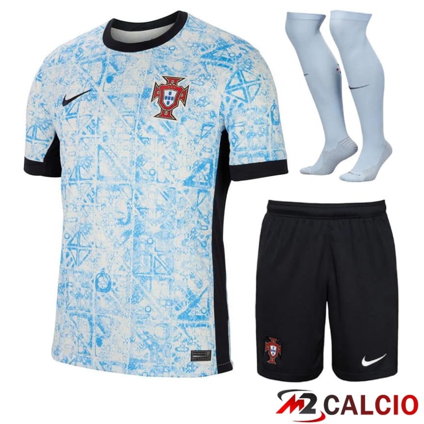 Maglia Nazionale Portogallo Seconda (Pantaloncini + Calzini) 2024/2025