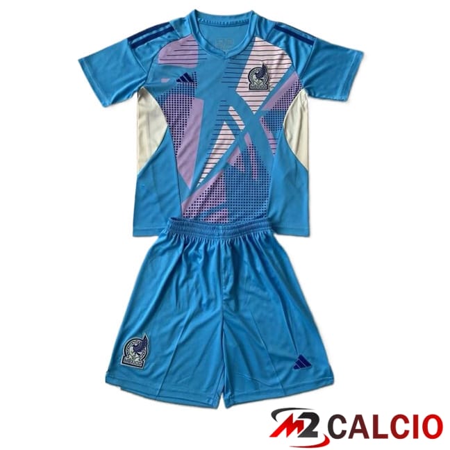 Maglie Calcio Messico Bambino Portiere Blu 2024/2025