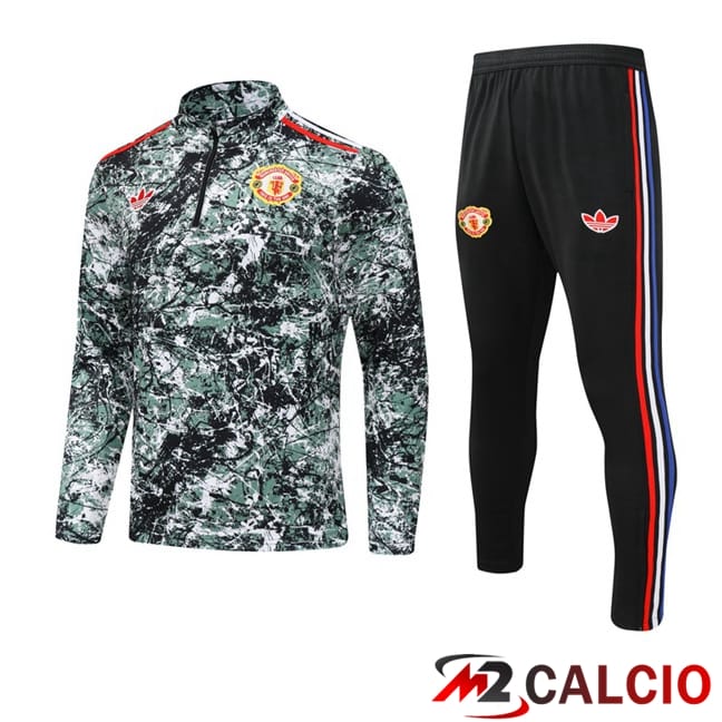 Insieme Tuta Calcio Manchester United Verde 2024/2025
