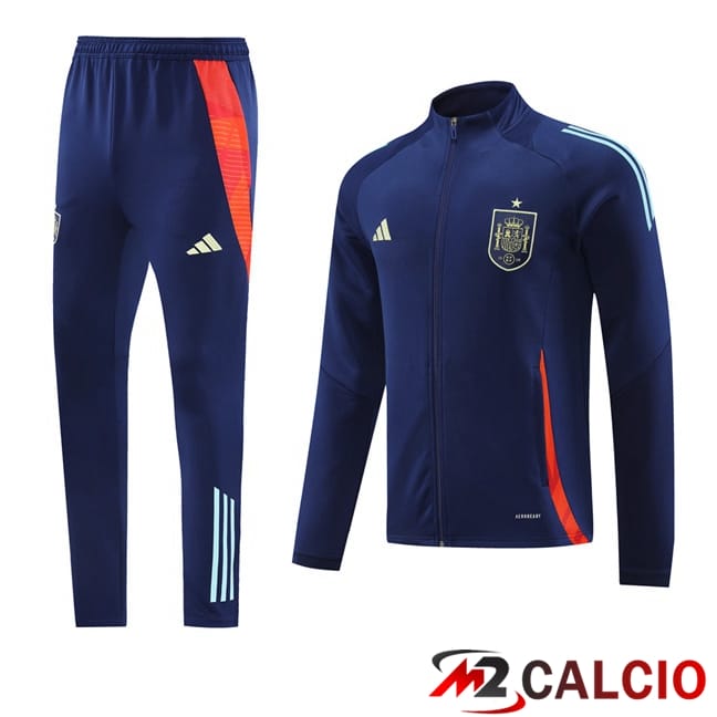 Insieme Tuta Calcio - Giacca Spagna Blu Reale 2024/2025