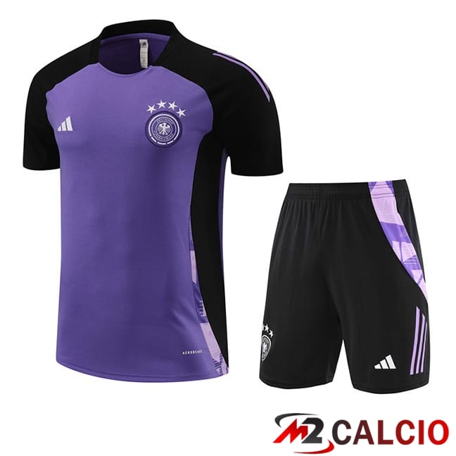 T Shirt Allenamento Germania + Pantaloncini Viola 2024/2025