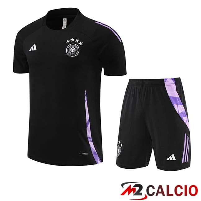 T Shirt Allenamento Germania + Pantaloncini Nero 2024/2025