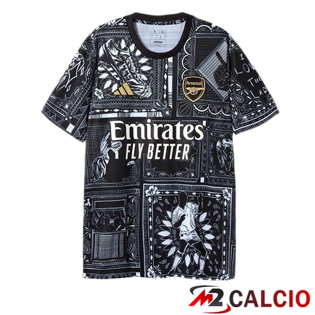T Shirt Allenamento Arsenal Nero 2024/2025