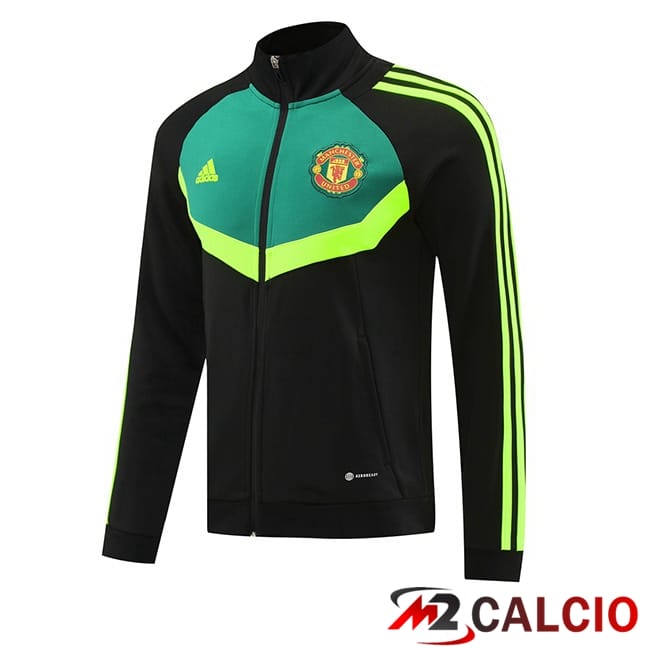 Giacca Calcio Manchester United Nero Verde 2024/2025