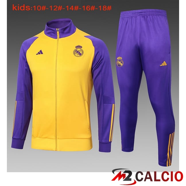 Insieme Tuta Calcio - Giacca Real Madrid Bambino Giallo 2024/2025
