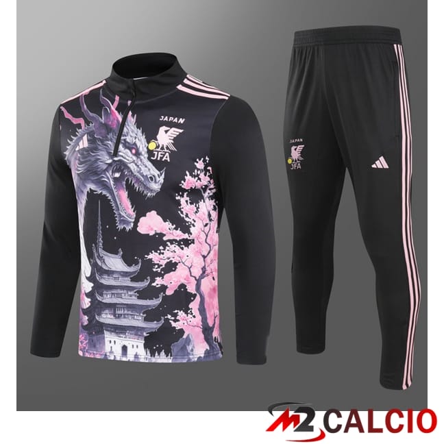 Insieme Tuta Calcio Giappone Bambino Nero 2024/2025