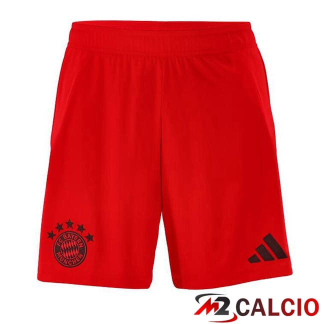 Pantaloncini Calcio Bayern Monaco Prima Rosso 2024/2025