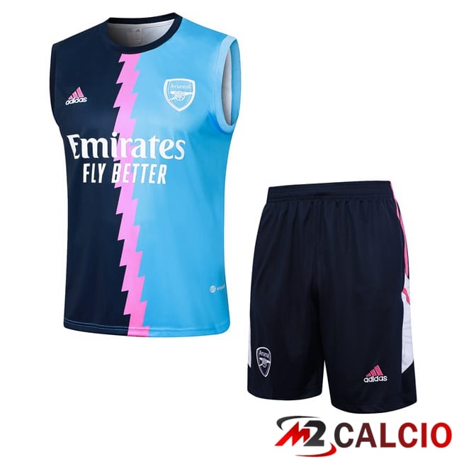 Canotta Allenamento Arsenal + Pantaloncini Blu 2024/2025